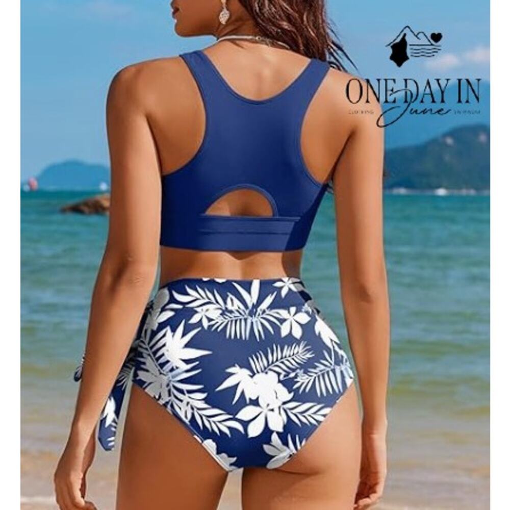 Aimage Crop Bikini Swimsuit Size L - Picture 2 of 7